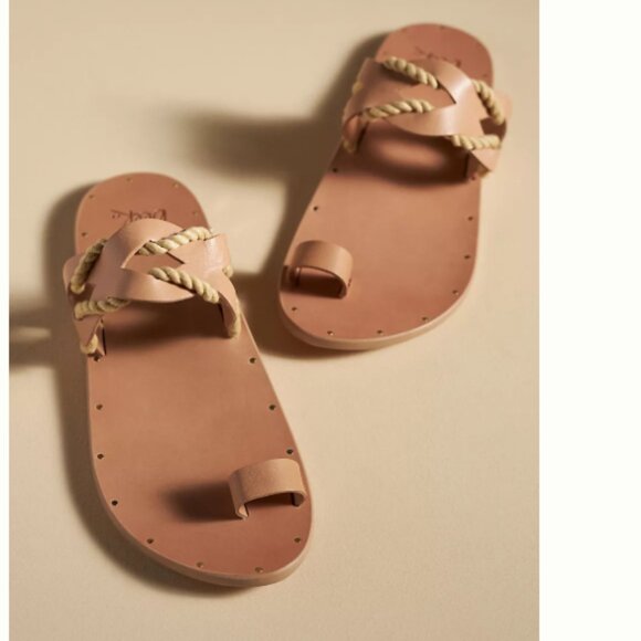 NEW  BEEK Leather Treepie Toe Ring Sandals in Honey sold  Anthropologie 257 6T8 - Picture 3 of 3